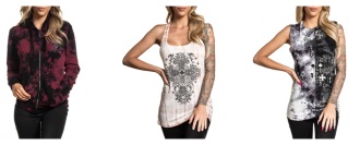 Womens Tank Tops Affliction Cloting online store